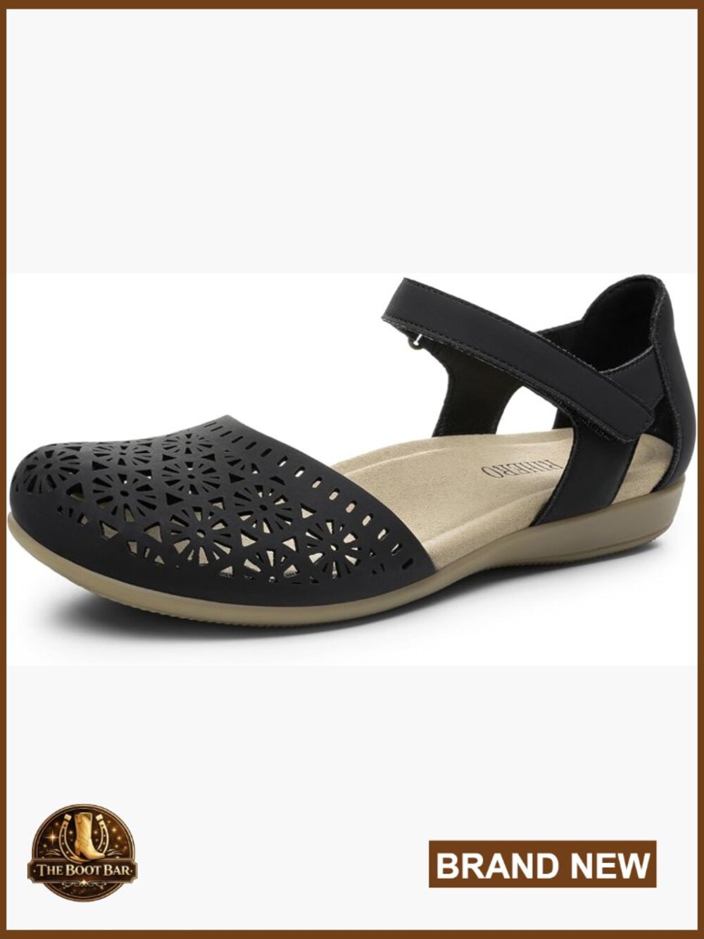 Comfortable Closed Toe Sandals Arch Support Flat With Adjustable Strap